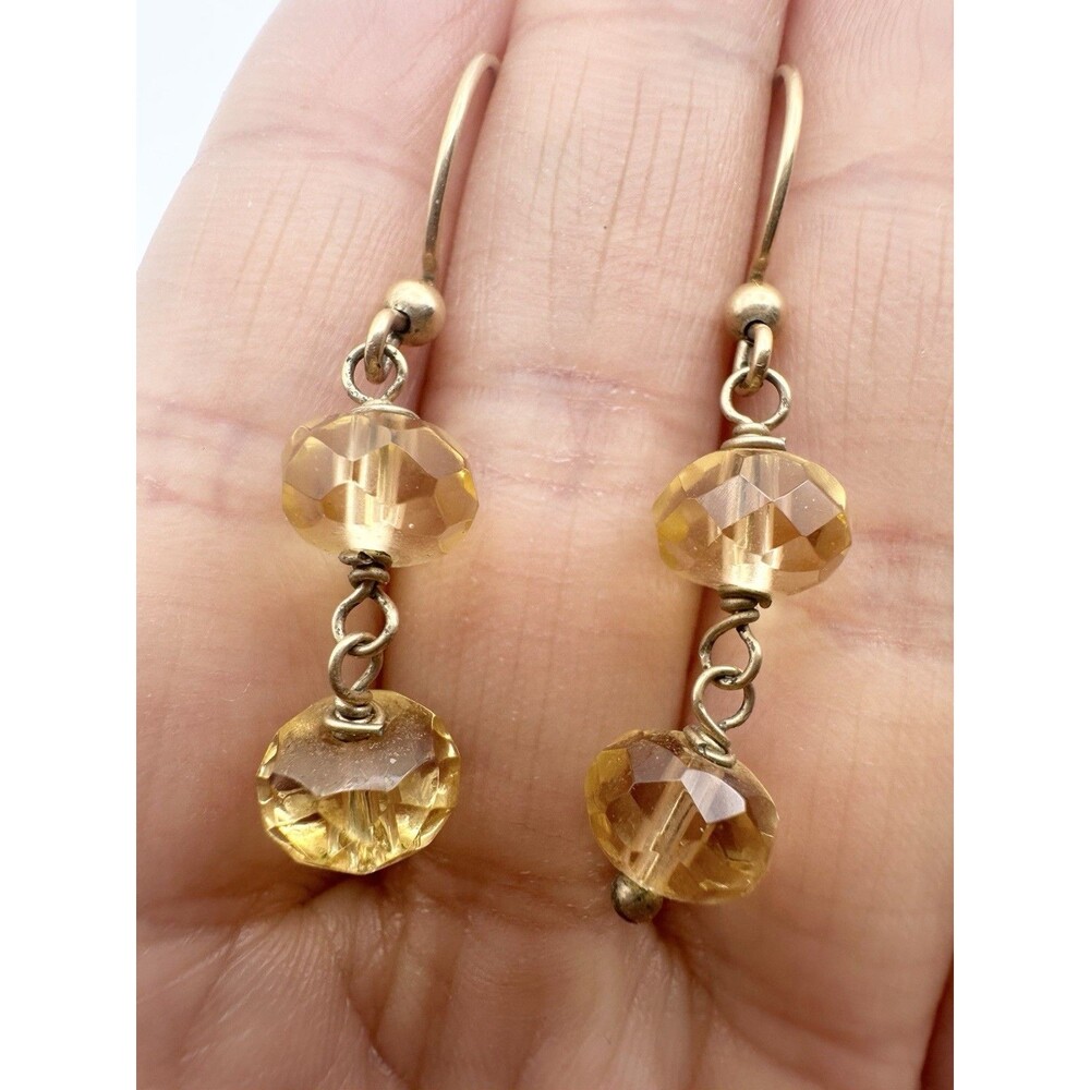 14k Gold Filled Natural Faceted Citrine Earrings